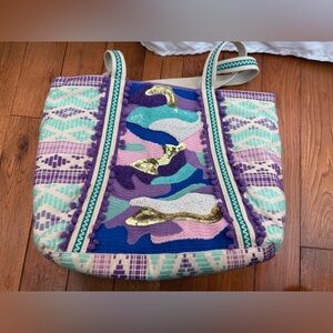 America & Beyond Daphne Embellished Tote Bag